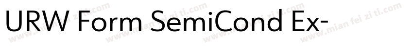 URW Form SemiCond Ex字体转换